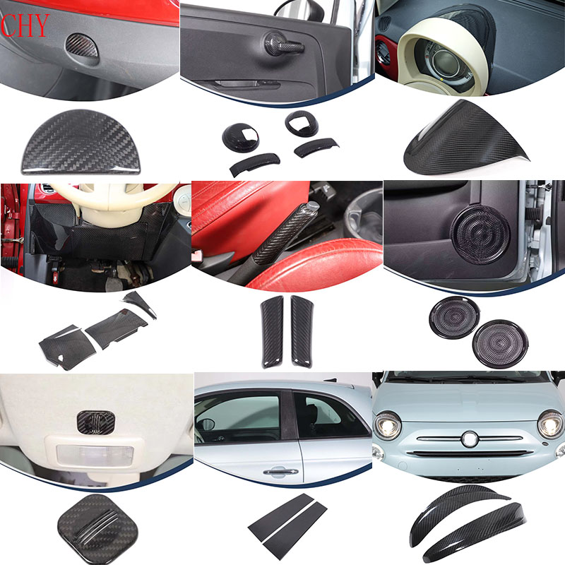 Car Accessories Low Price - 1 قطعة ألياف الكربون الحقيقية لشركة