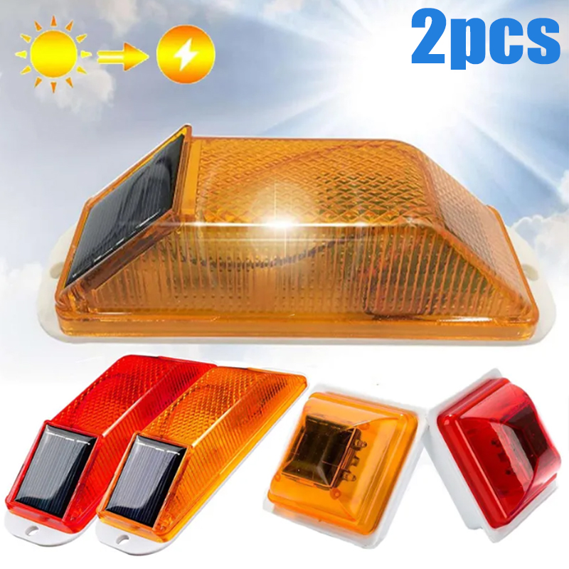Car Accessories For Night Driving - مصباح تحذير ستروب شمسي قابل لإعادة