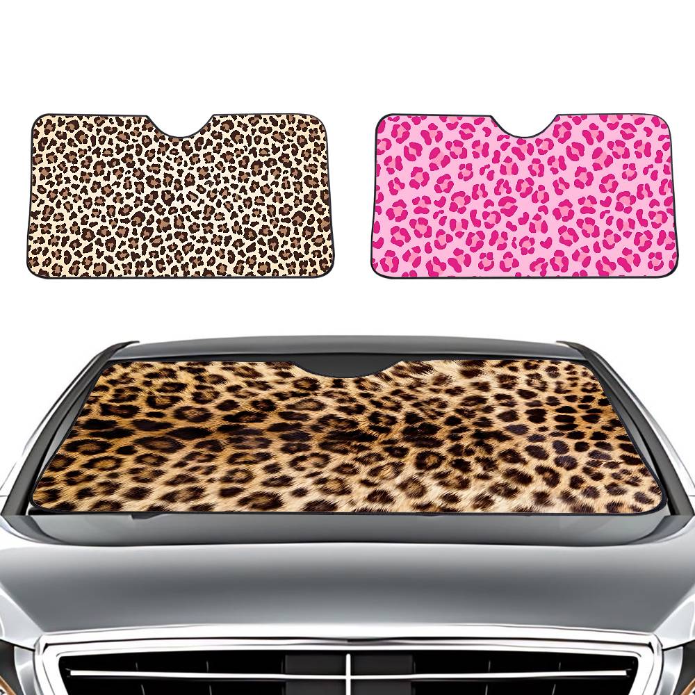 Car Accessories Outside - الحيوان الفراء (طباعة الفهد) سيارة ظلة