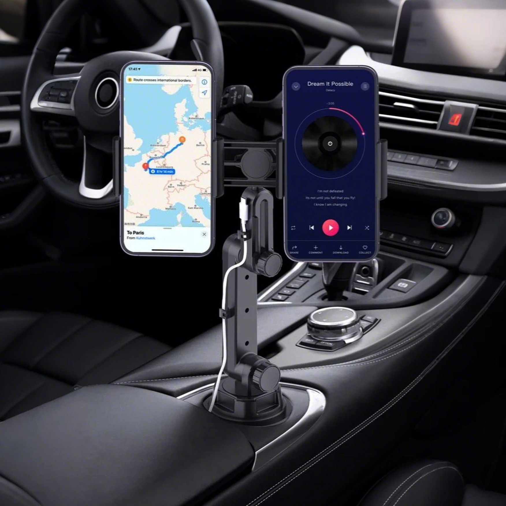 Car Cup Holder Expander - حامل أكواب السيارة المزدوج للهاتف 360