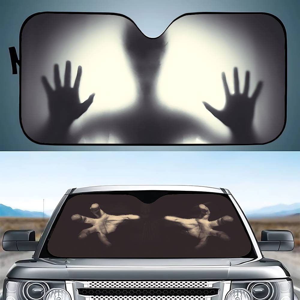 Car Accessories Outside - واقي شمس للسيارة بتصميم يد شبحية