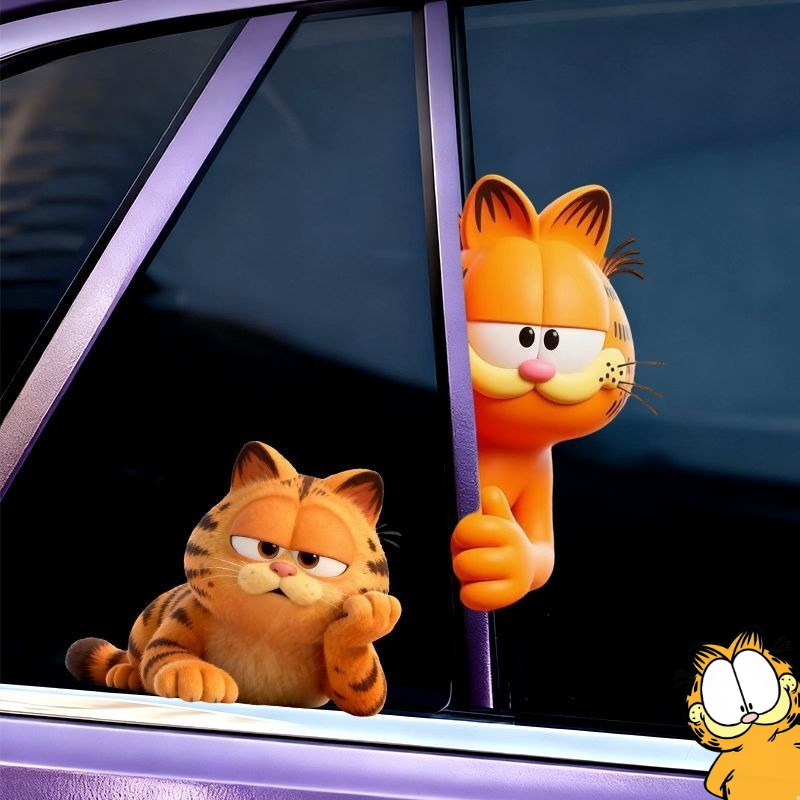 Car Accessories Decoration - ملصقات غارفيلد الكرتونية اللطيفة والمضحكة لتزيين