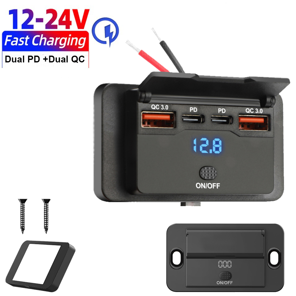 Car Accessories Thailand - شاحن سيارة USB-C بـ 4 منافذ