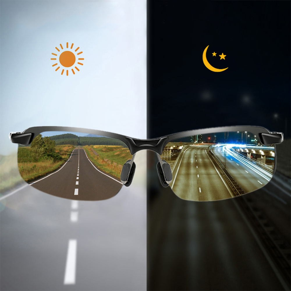 Car Accessories For Night Driving - نظارات شمسية مستقطبة فوتوكروميك للرجال ،
