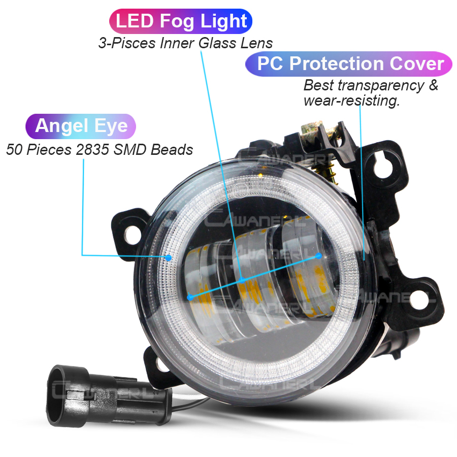 2 × قابل للتعديل سيارة LED الض - مراجعة Car Accessories Xcent وسعره