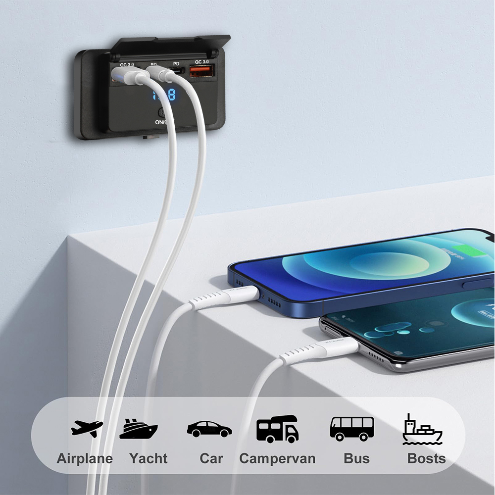 96 واط المزدوج PD المزدوج QC3. - مراجعة Car Accessories Thailand وسعره