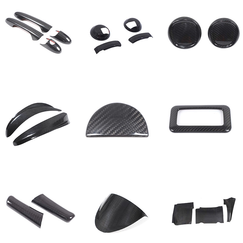 1 قطعة ألياف الكربون الحقيقية  - مراجعة Car Accessories Low Price وسعره