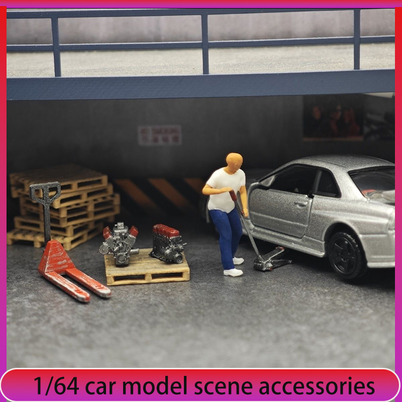 1:64 ديكورات مشهد متجر إصلاح ن - مراجعة Car Accessories Decoration وسعره