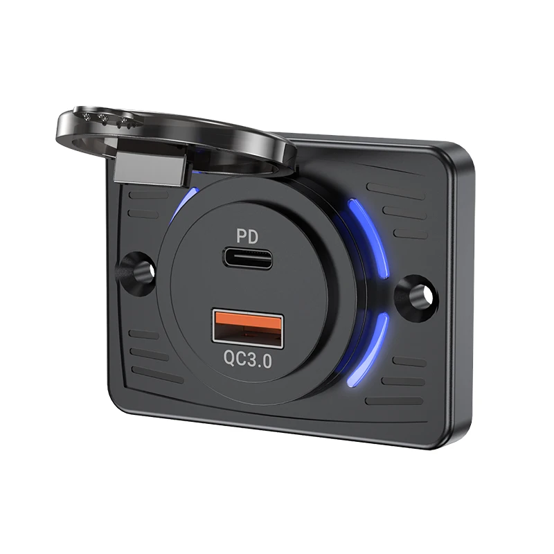 2 منافذ 12 فولت RV منفذ USB QC - مراجعة Car Accessories Thailand وسعره