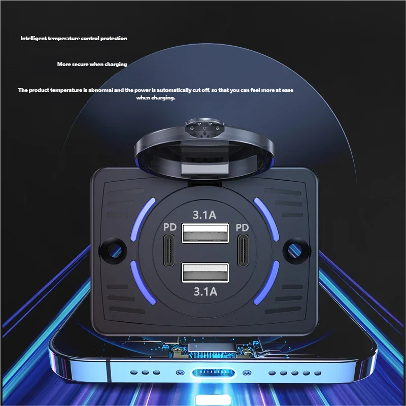12 فولت-24 فولت المزدوج USB QC - مراجعة Car Accessories Thailand وسعره