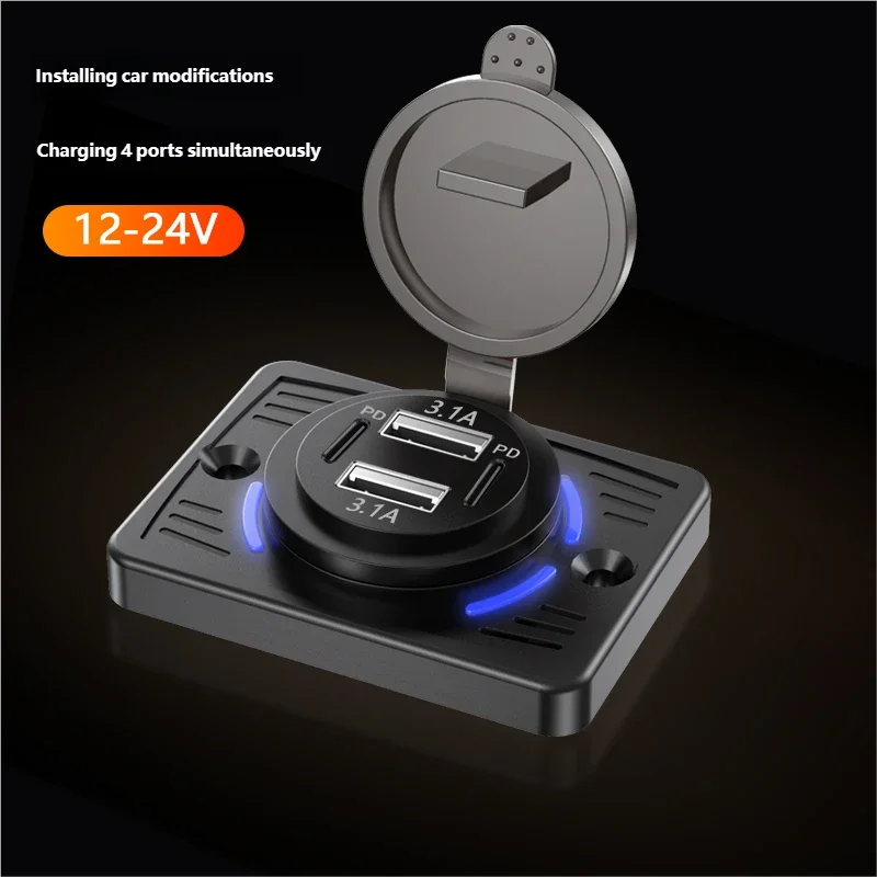 12 فولت-24 فولت المزدوج USB QC - مراجعة Car Accessories Thailand وسعره