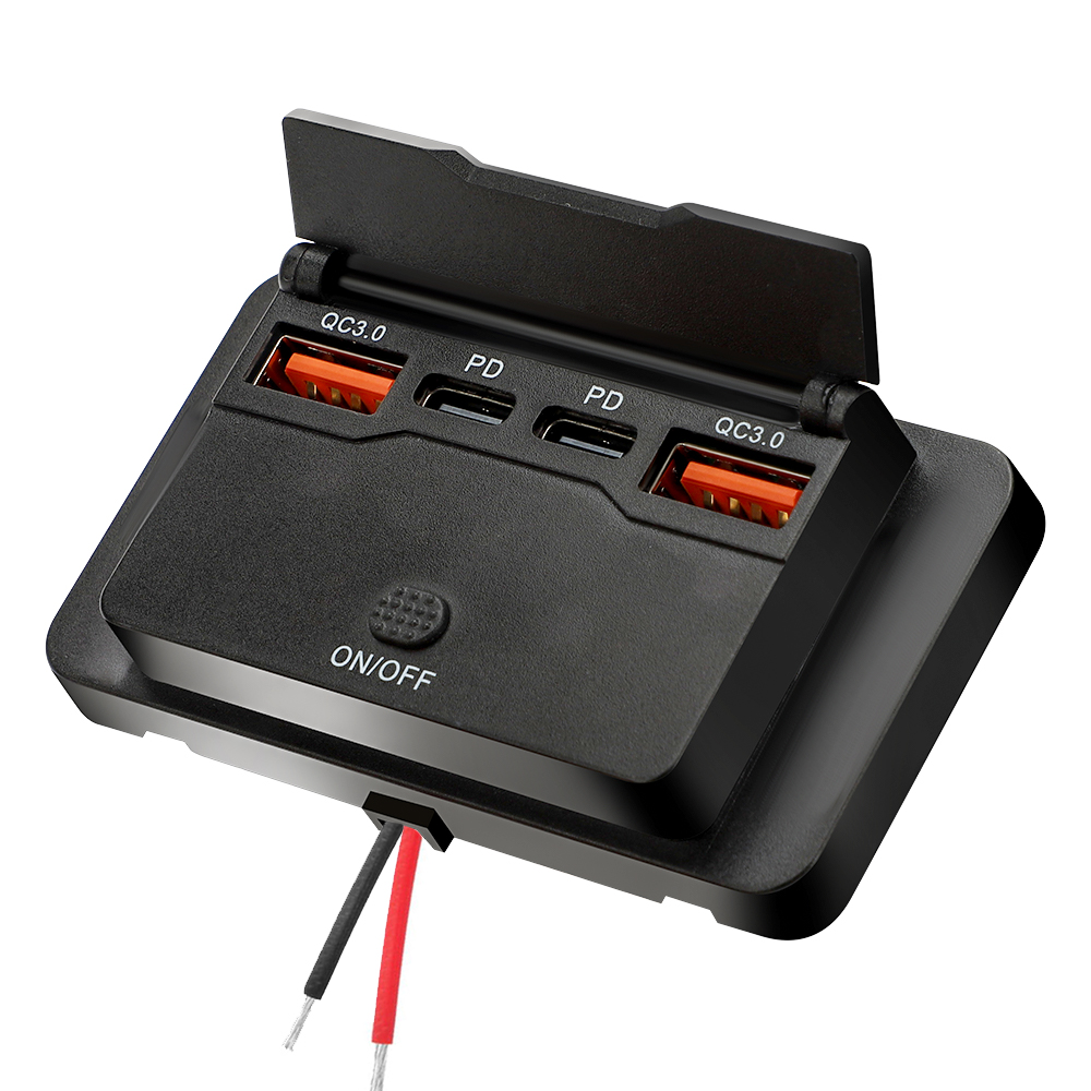 جديد 4 منافذ شاحن سيارة لوحة م - مراجعة Car Accessories Thailand وسعره