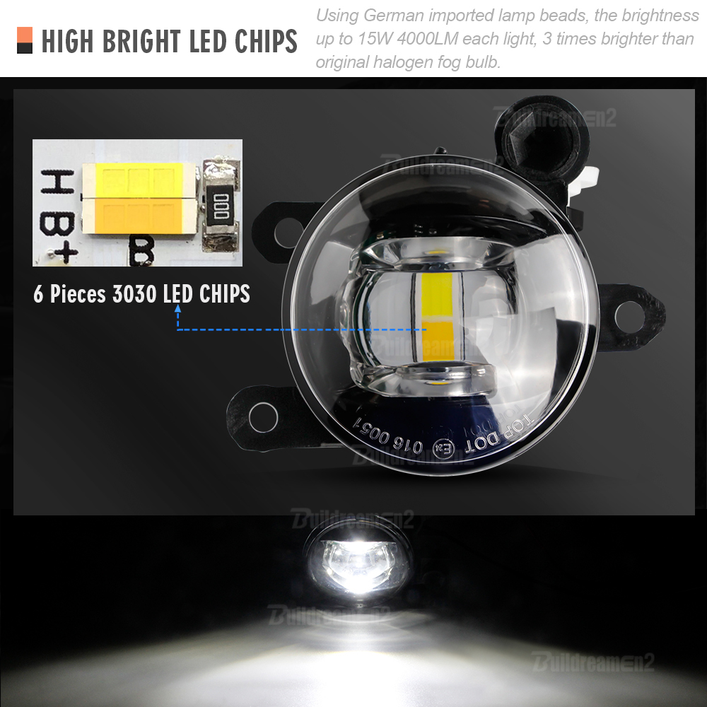 2 X سيارة Canbus LED الضباب ضو - مراجعة Car Accessories Xcent وسعره