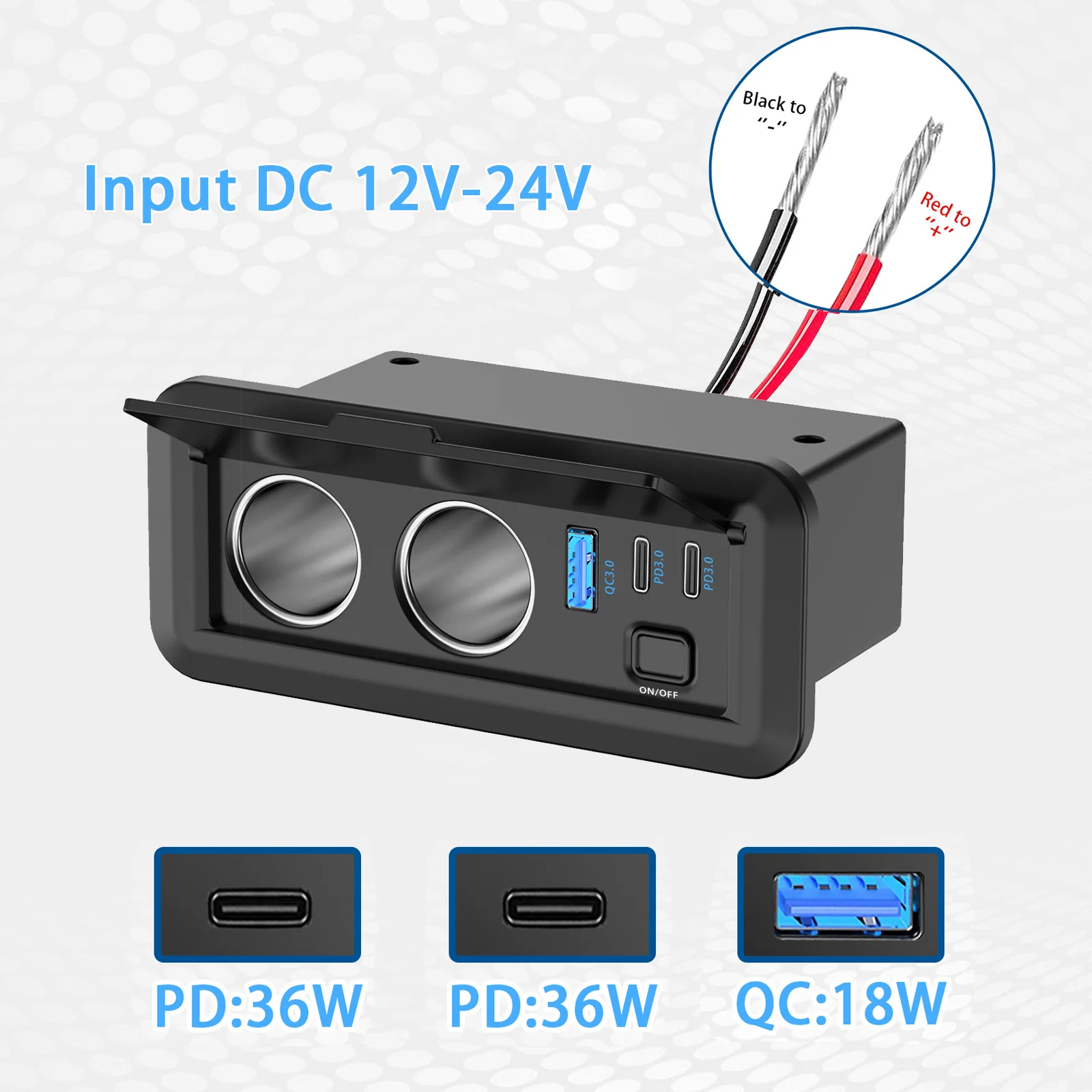 جديد 12 فولت QC3.0 والمزدوج PD - مراجعة Car Accessories Thailand وسعره